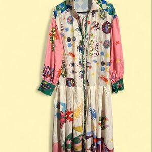 Colorful Patterned Women's Dress